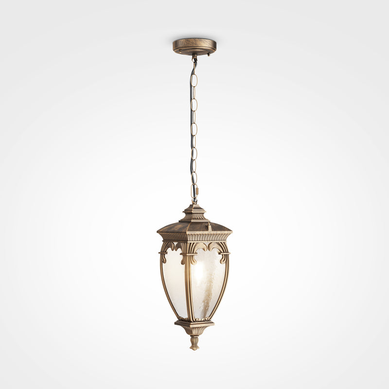 Pendul Exterior Maytoni Outdoor  Fleur Negru/Auriu, 1XE27, O414PL-01GB - AsiHome