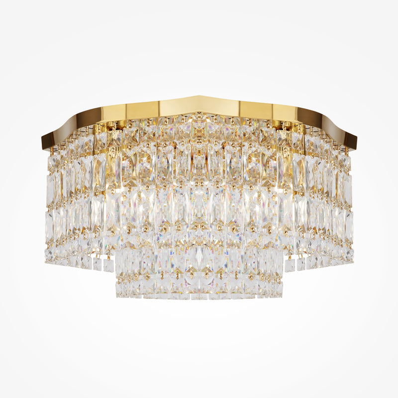 Plafoniera Cristal Maytoni Modern Dune Auriu, 6XE14, DIA005CL-06G - AsiHome