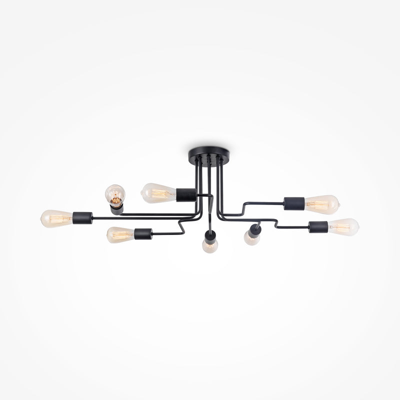 Lustra Loft  Maytoni Loft Gilbert Negru, 8XE27, T532CL-08B - AsiHome