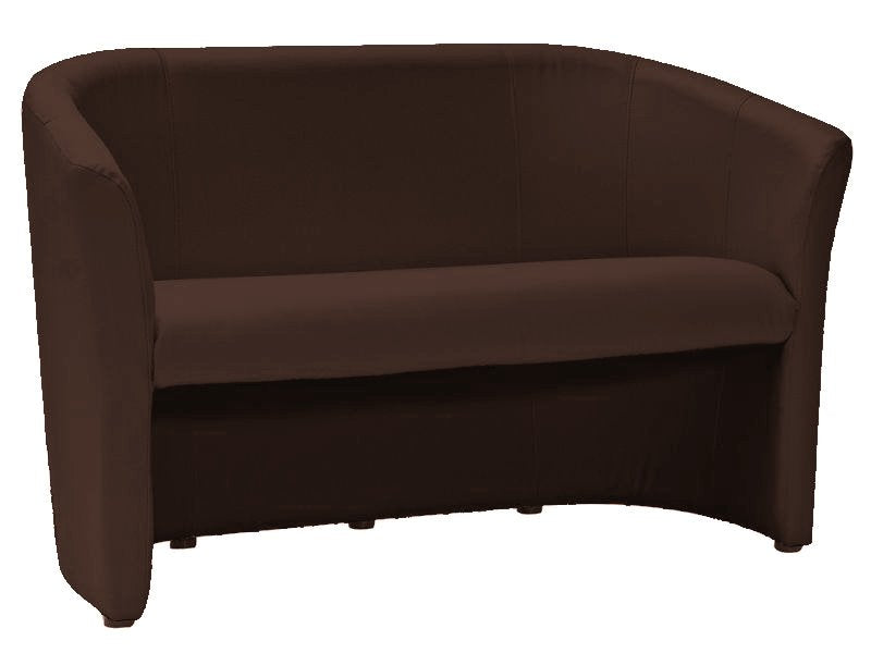 Canapea TM-2 2 Locuri, Piele Ecologica Maro Inchis / Wenge, 126x60x76cm